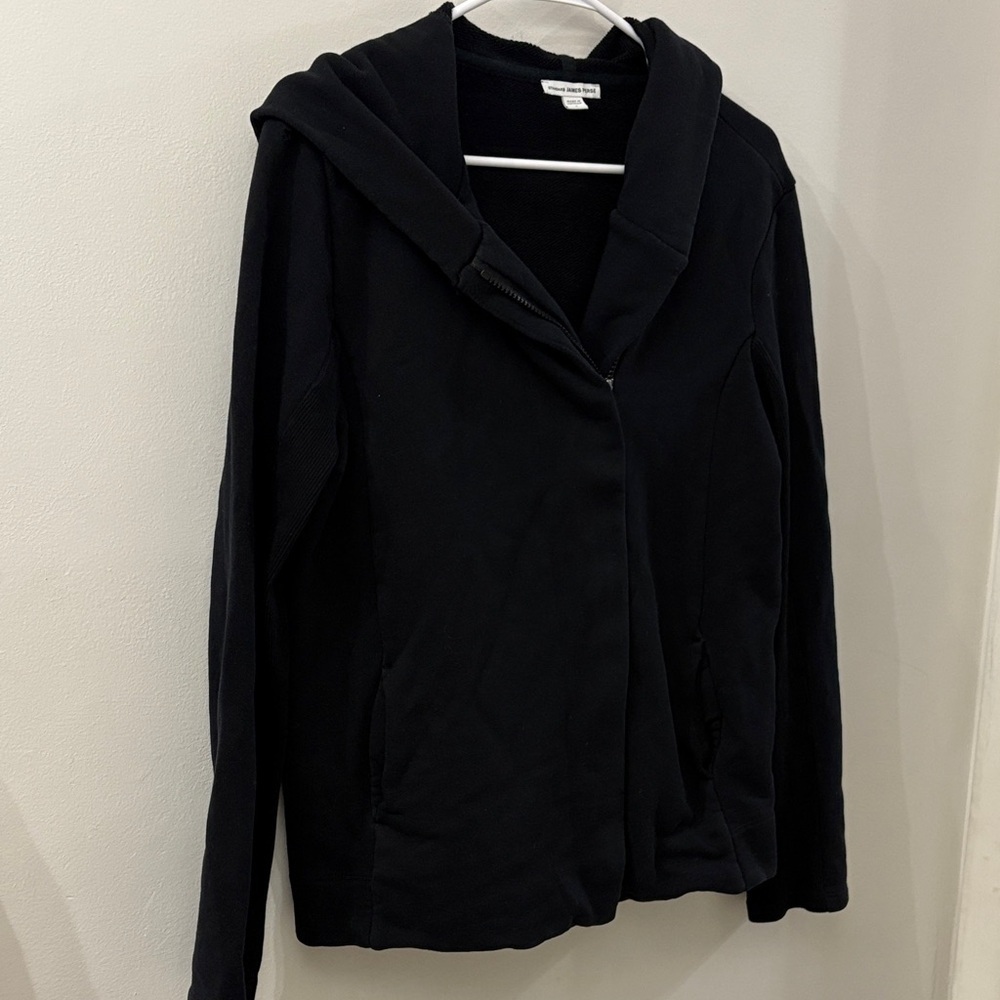 Standard James Perse black sweatshirt jacket Hoodie - size 4(XL) - zip up